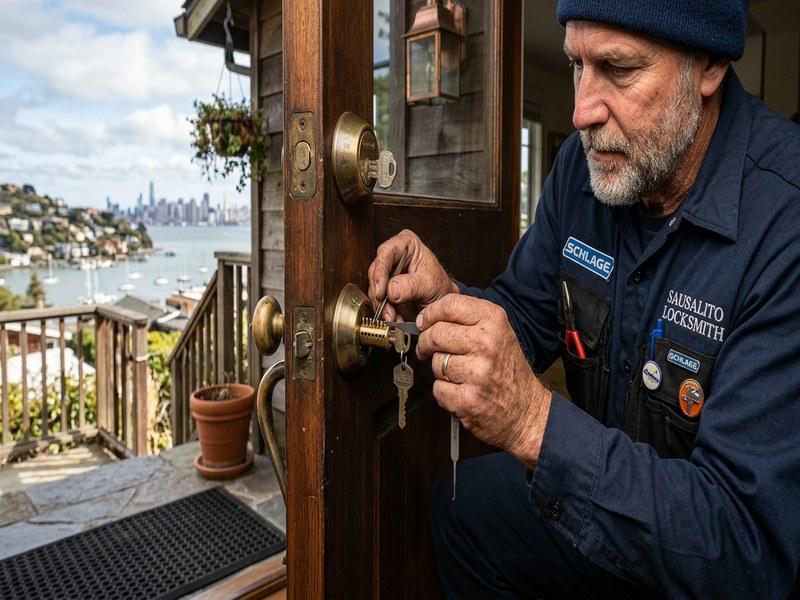 Stainless steel deadbolt hardware for coastal property