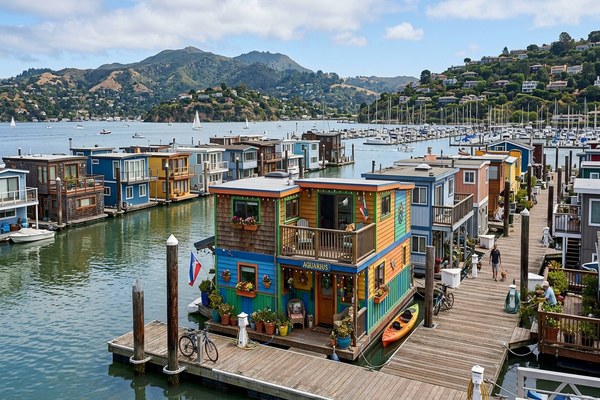 Marine-grade lock installation on a Sausalito houseboat door